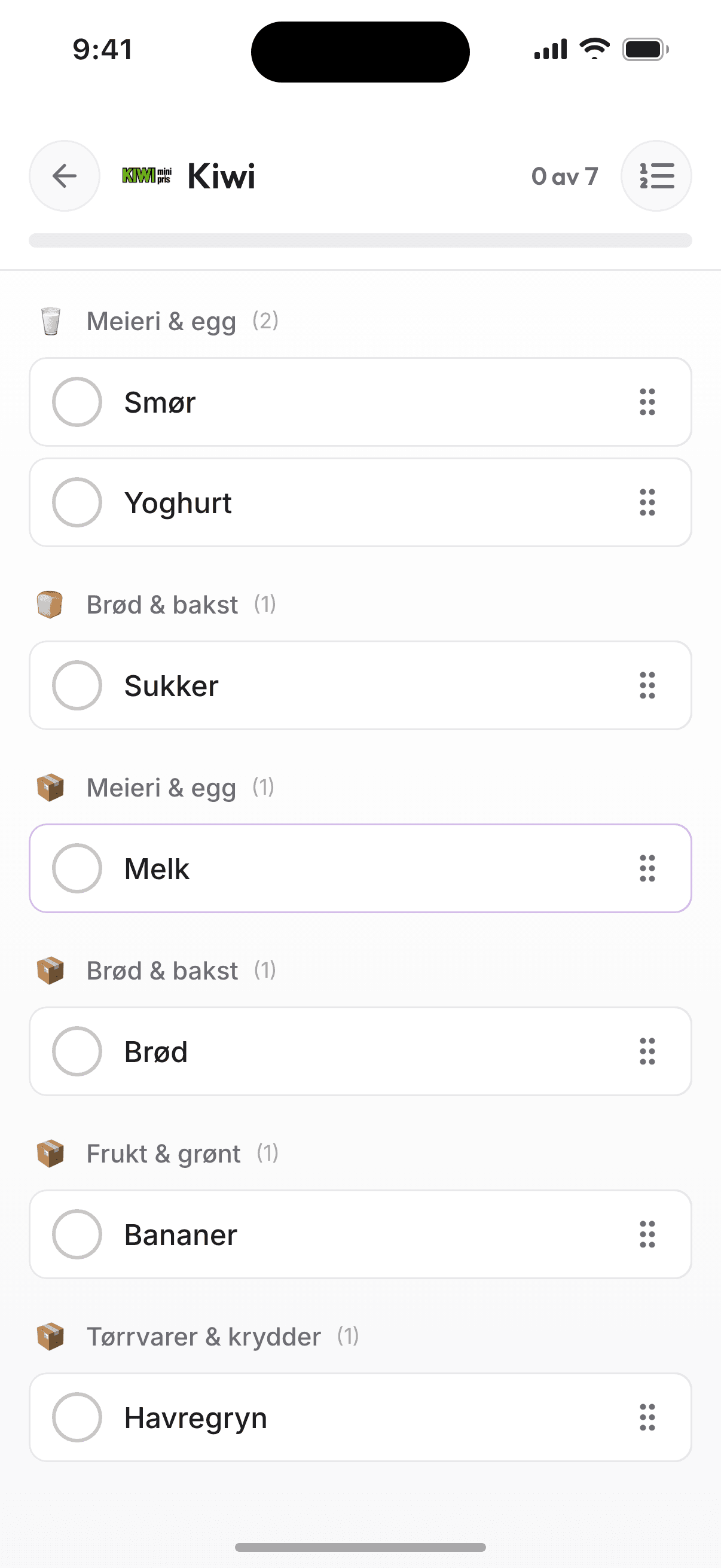 Butikkmodus med fremgang