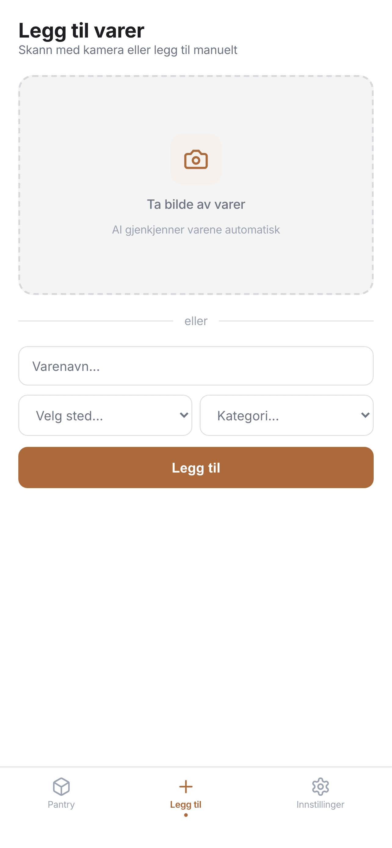 Scanning items with camera